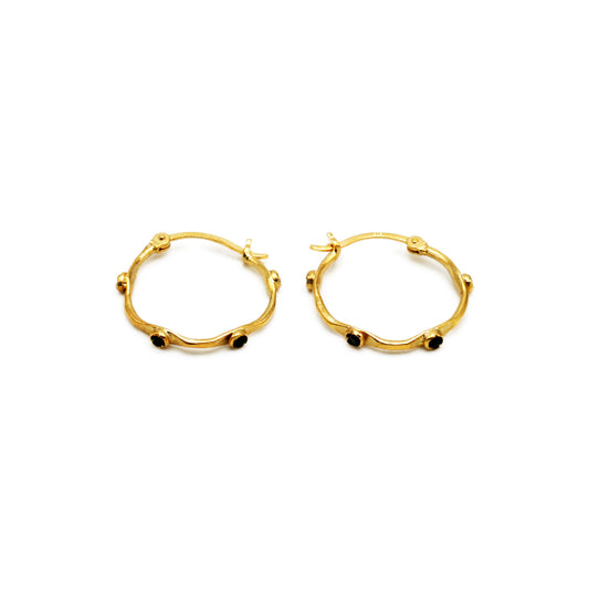 Noir Hoop Earrings