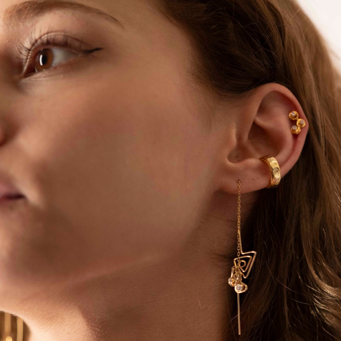 Whisper Earring Trio — Sterling Silver