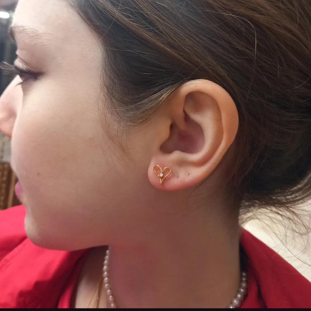 Whisper Heart Earrings — Sterling Silver