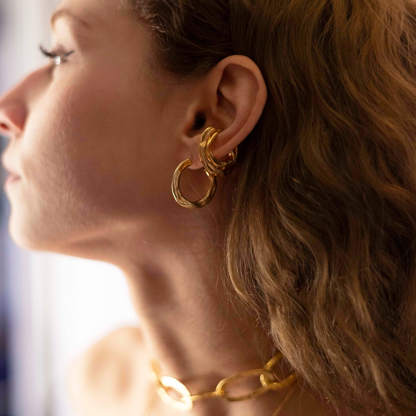 Raw Hoop Earrings