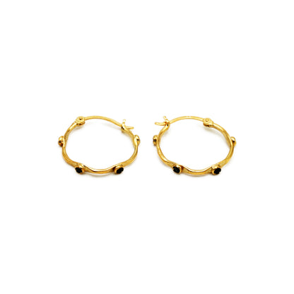 Noir Hoop Earrings