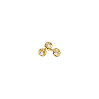 Whisper Earring Trio — Sterling Silver