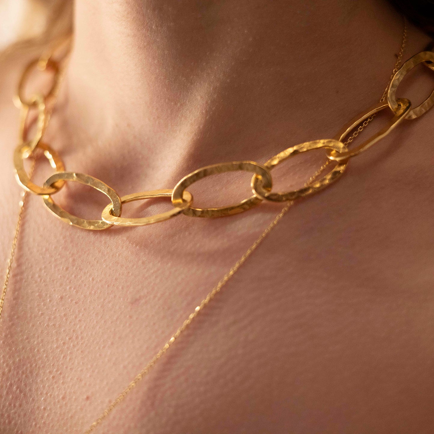 Connected Forms Necklace — Gold Plated