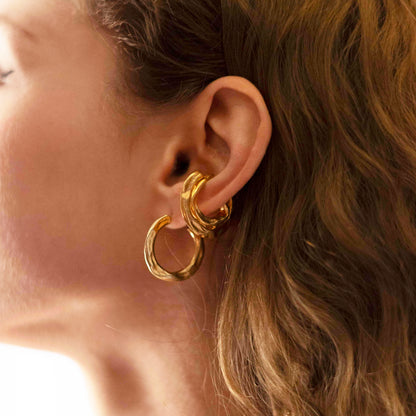 Raw Hoop Earrings