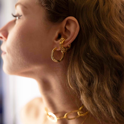 Raw Hoop Earrings