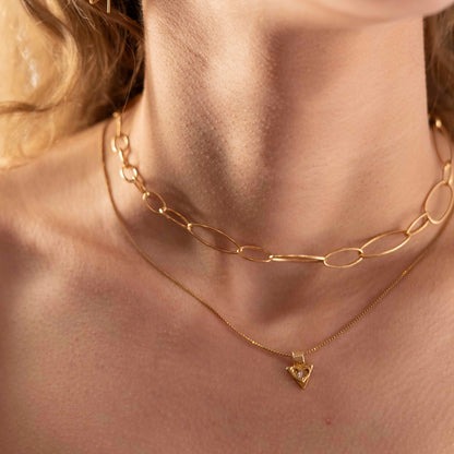 Whisper Triangle Necklace — Sterling Silver